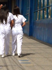 Two sexy Filipina nurses give special care to lucky tourist