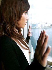 Slutty Mariko shows off her dark round nipples