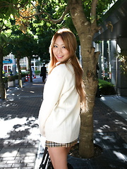 Cute Remika Uehara likes to be photographed